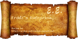 Erdős Eufrozina névjegykártya